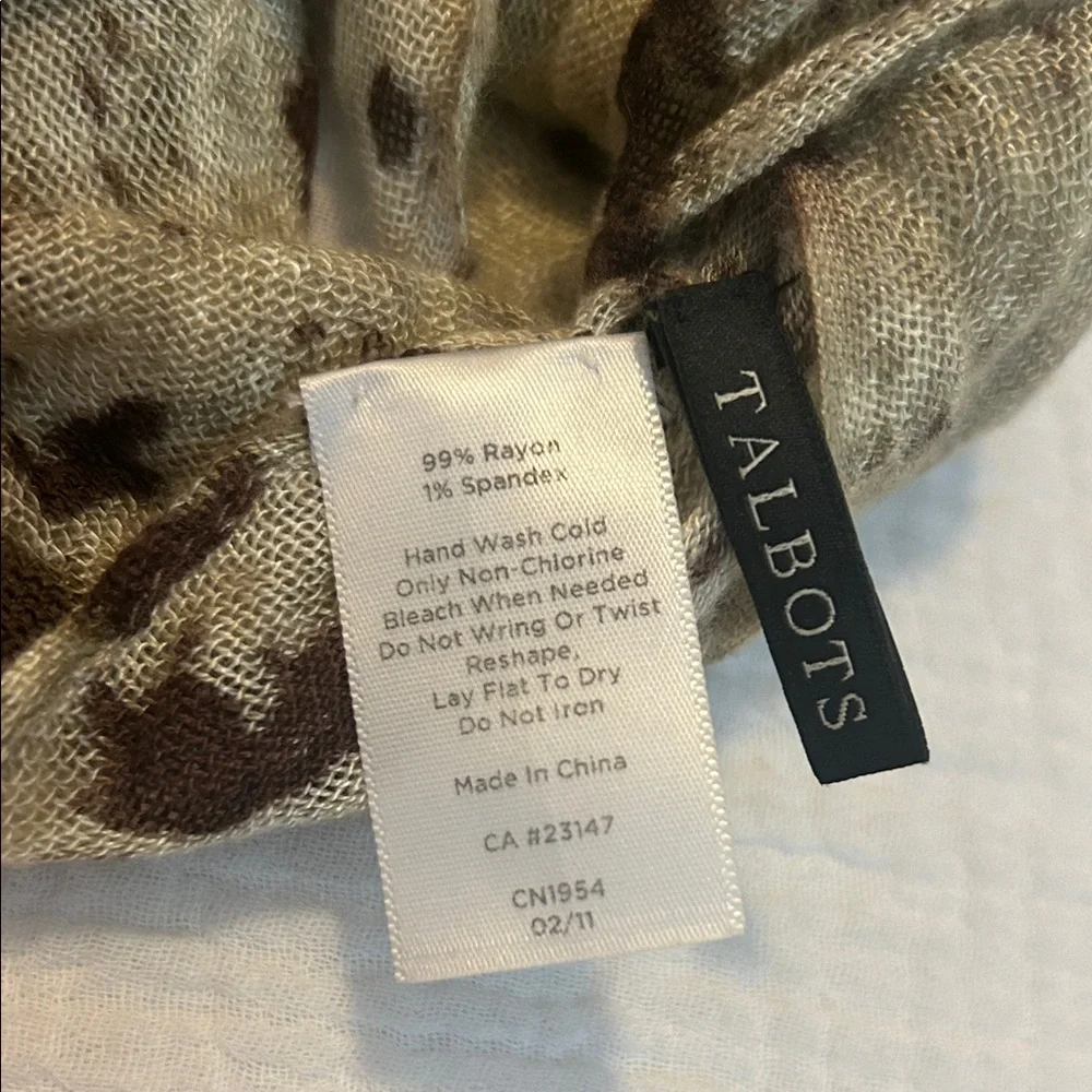 Women’s Ruffled Scarf Brown, Pink & Cream Elastic Feminine Preppy Lightweight